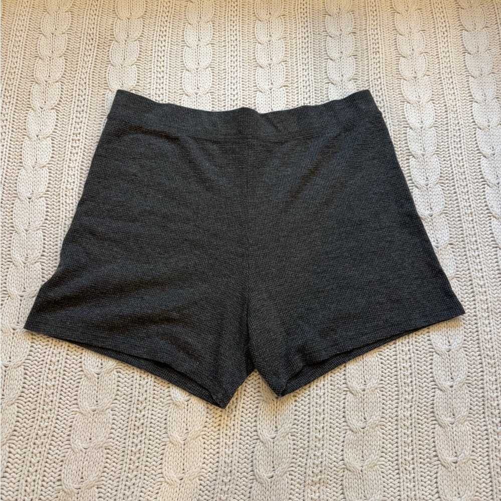 Victoria's Secret Charcoal Waffle Shorts - Large